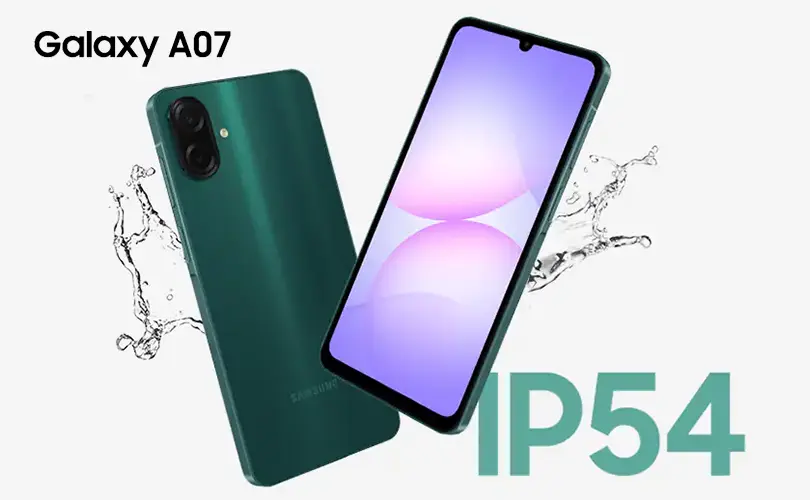 Samsung Galaxy A07 Rating IP54